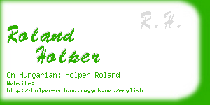 roland holper business card
